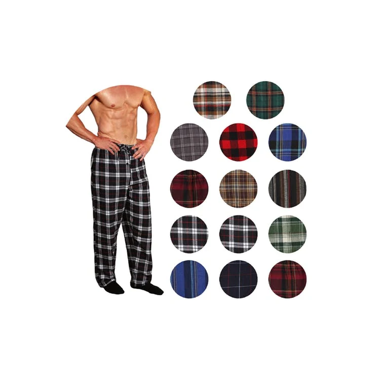 Men's Pajama Bottoms - Flannel Assorted Plaids S - XL 1