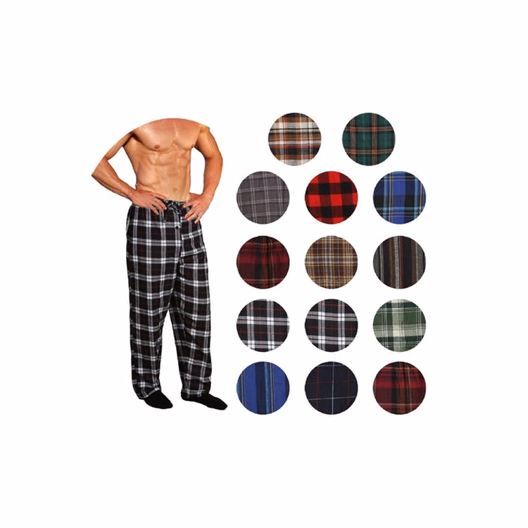 Men's Pajama Bottoms - Flannel Assorted Plaids S - XL