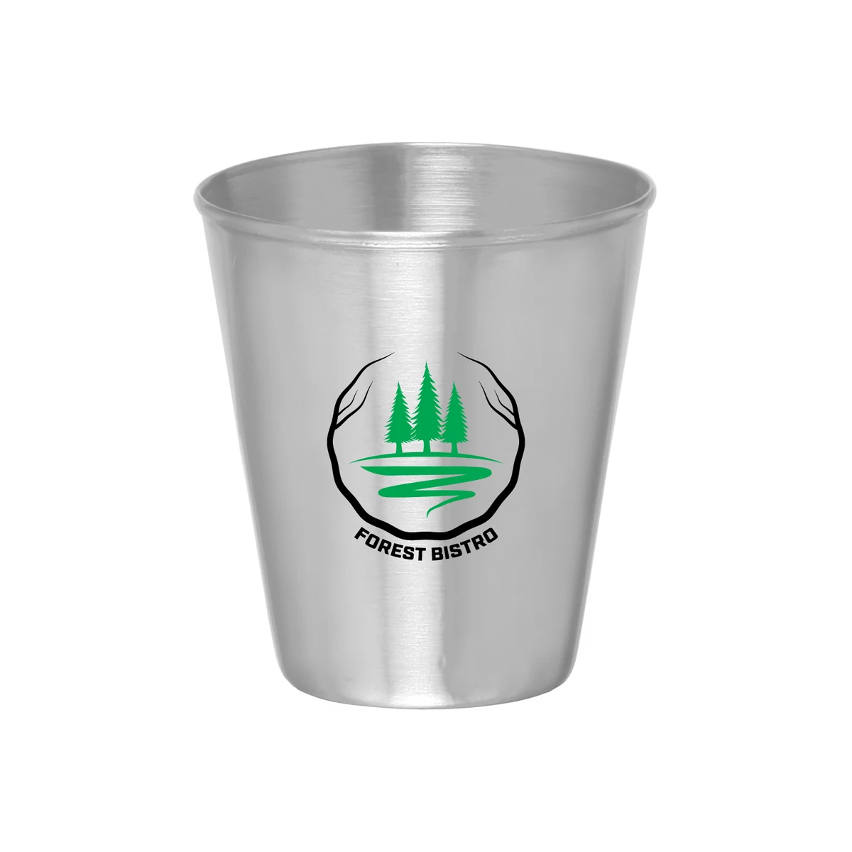 2.5 oz. Metal Shooter Shot Glass (2 Color Imprint) 1