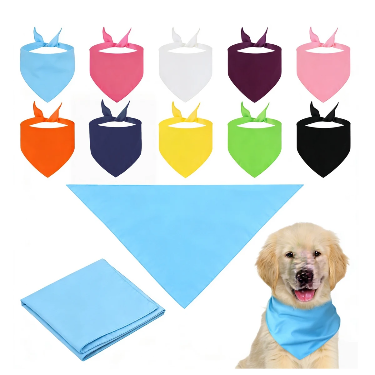 Full Color Dog Bandana Collar Adjustable Pet Scarf Collar 1