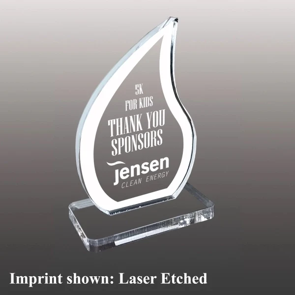 Acrylic Flame Award - Laser Etched 1