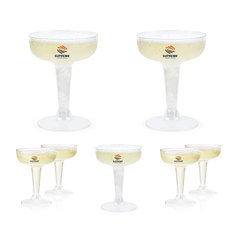 4OZ Disposable Clear Plastic Champagne Glasses 1