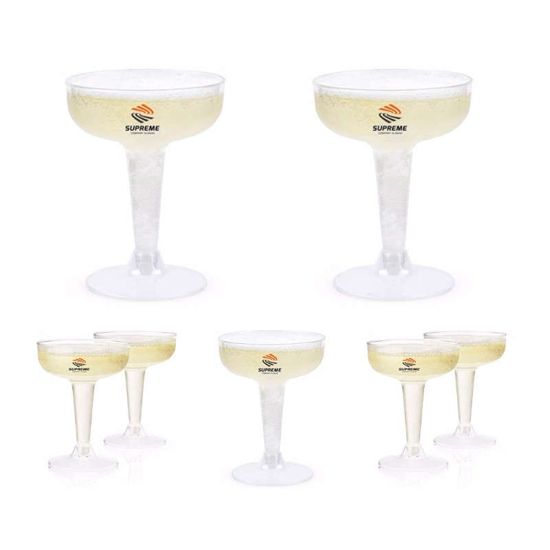 4OZ Disposable Clear Plastic Champagne Glasses