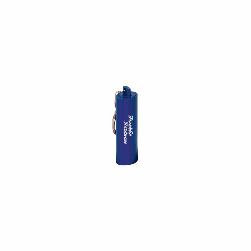 2 3/8" Blue 3-LED Flashlight with Keychain