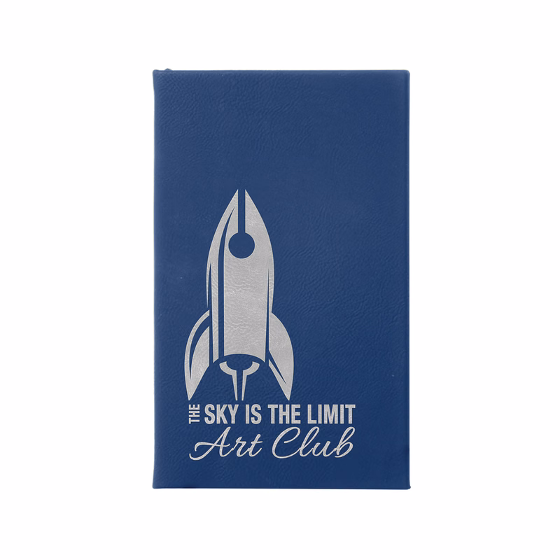 5" x 8" Blue/Silver Leatherette Sketch Book
