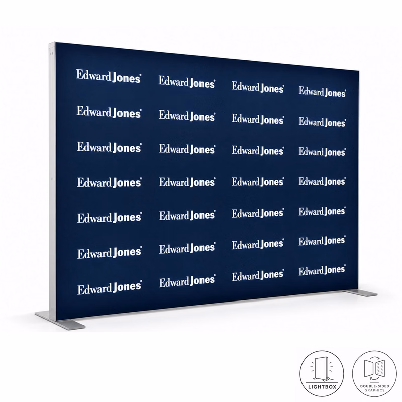 48Hr Quick Ship - Backlit LED Light Box SEG Floor Display WALL Kit, 10'W x 8'H, NO SETUP CHARGE