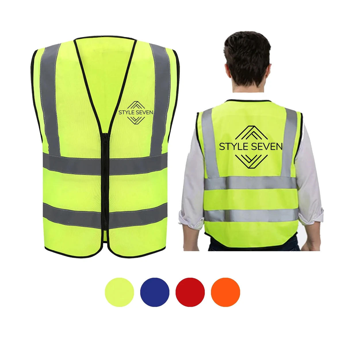 Reflective Tape Safety Hook & Loop Vest 1