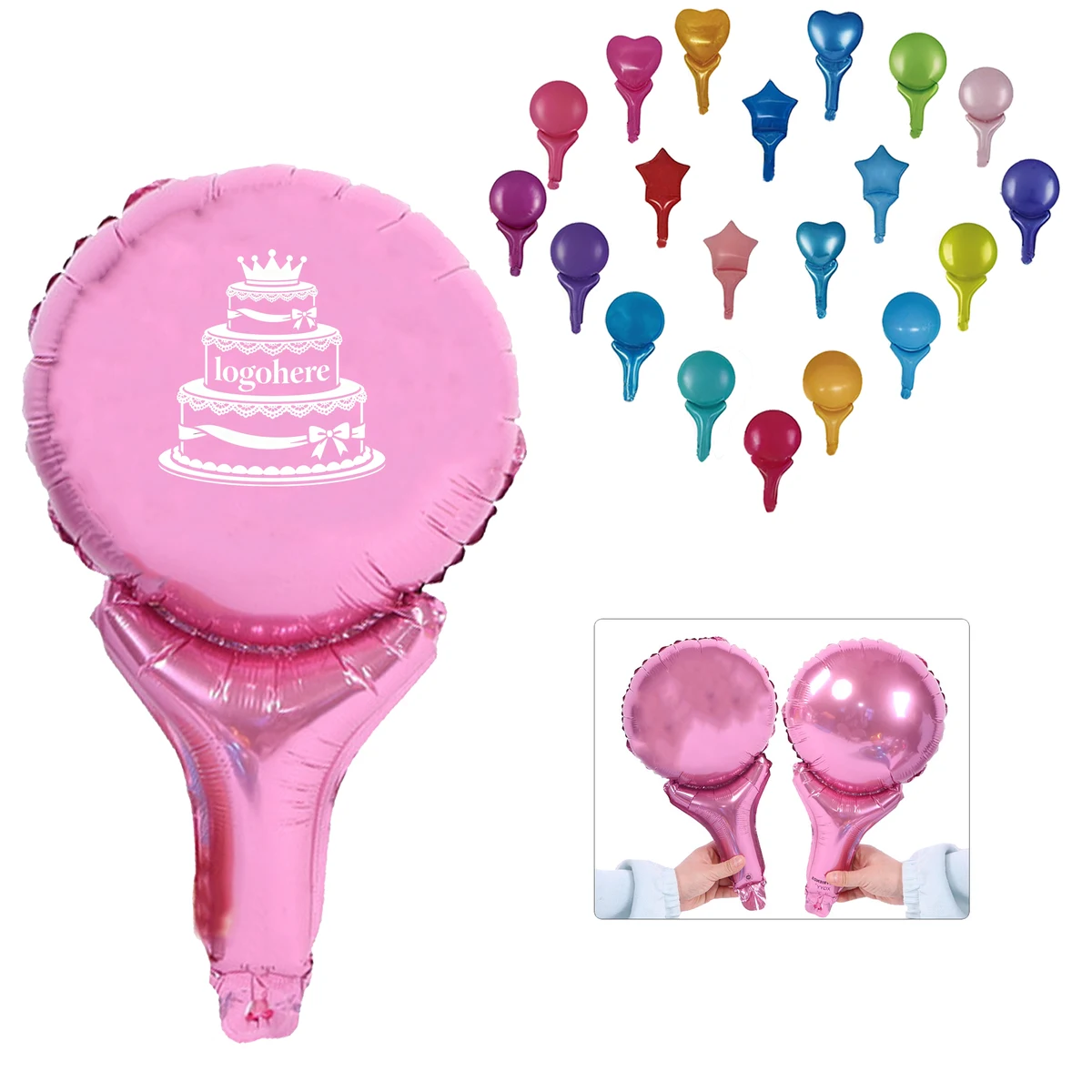 Logo Printed Foil Air Filled Handheld Sign 1