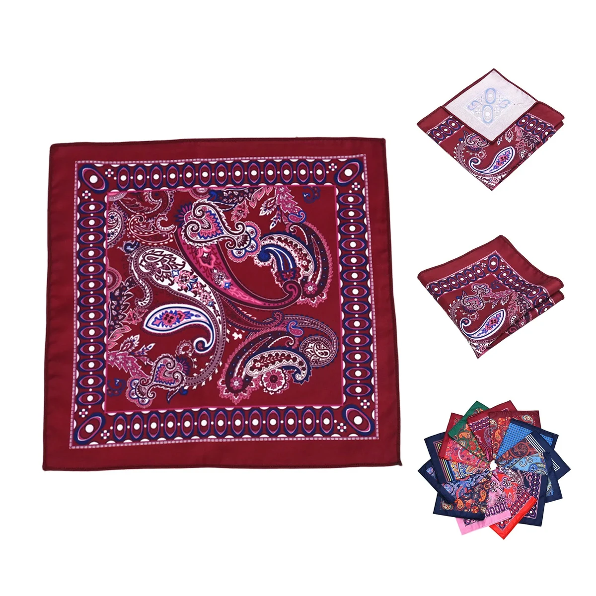 MOQ100 Gentleman Dress Pocket Towel Square Handkerchief 1