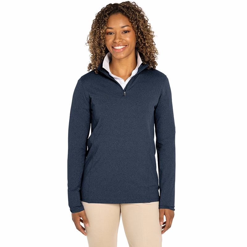 Women's Heathered Eco-Logic Stretch Quarter Zip