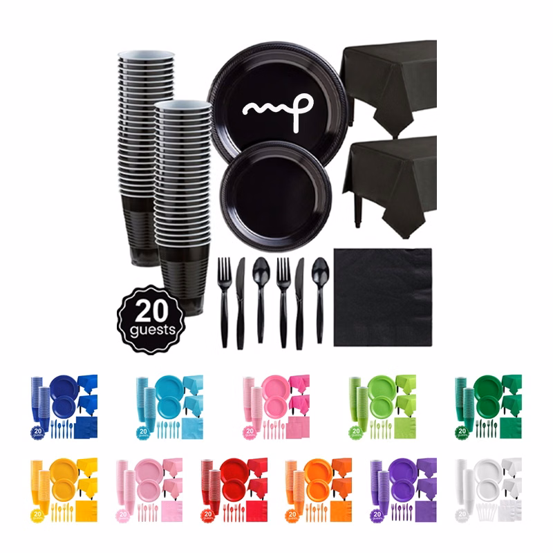 Set for 20 People Disposable Party Supplies