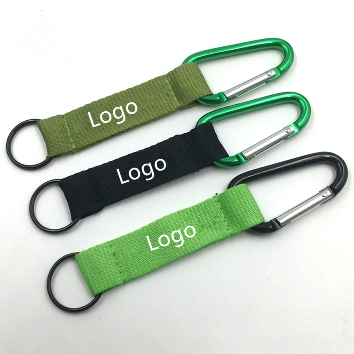 Carabiner with Strap and Metal Plate 1