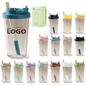 24oz Sippable Pearl Milk Tea Stretchable Straw Mug 1