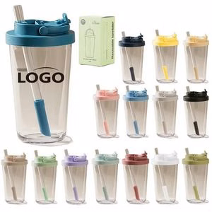 24oz Sippable Pearl Milk Tea Stretchable Straw Mug