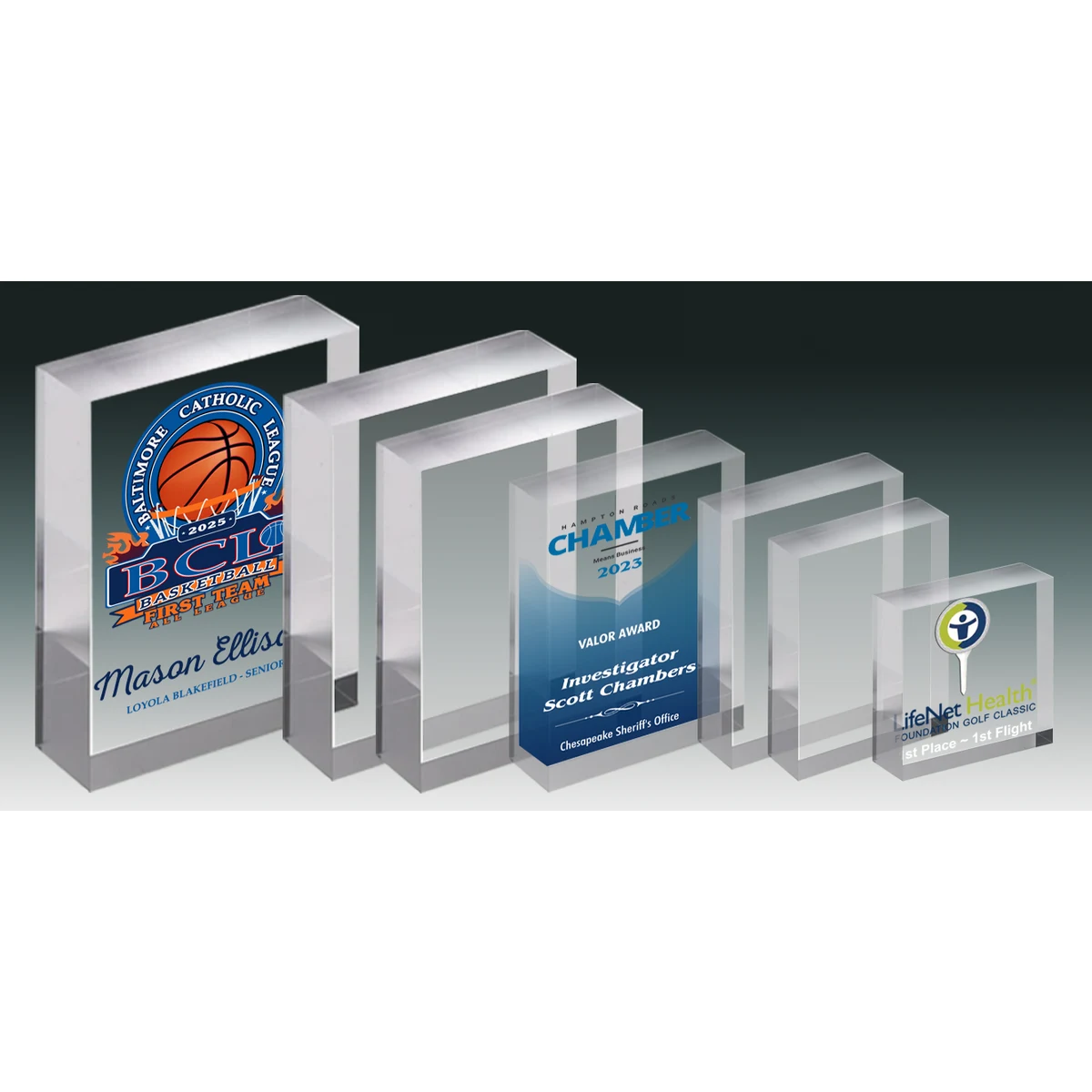 ACRYLIC BLOCK, STRAIGHT CUT, NO BEVEL 1