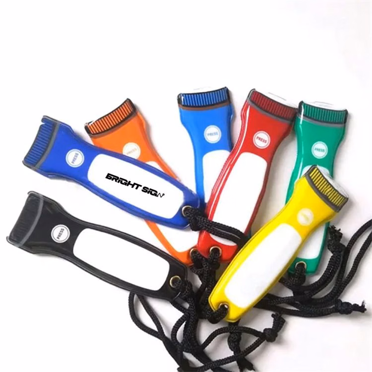 Flat Magnetic PVC Torch Flashlight Keychain