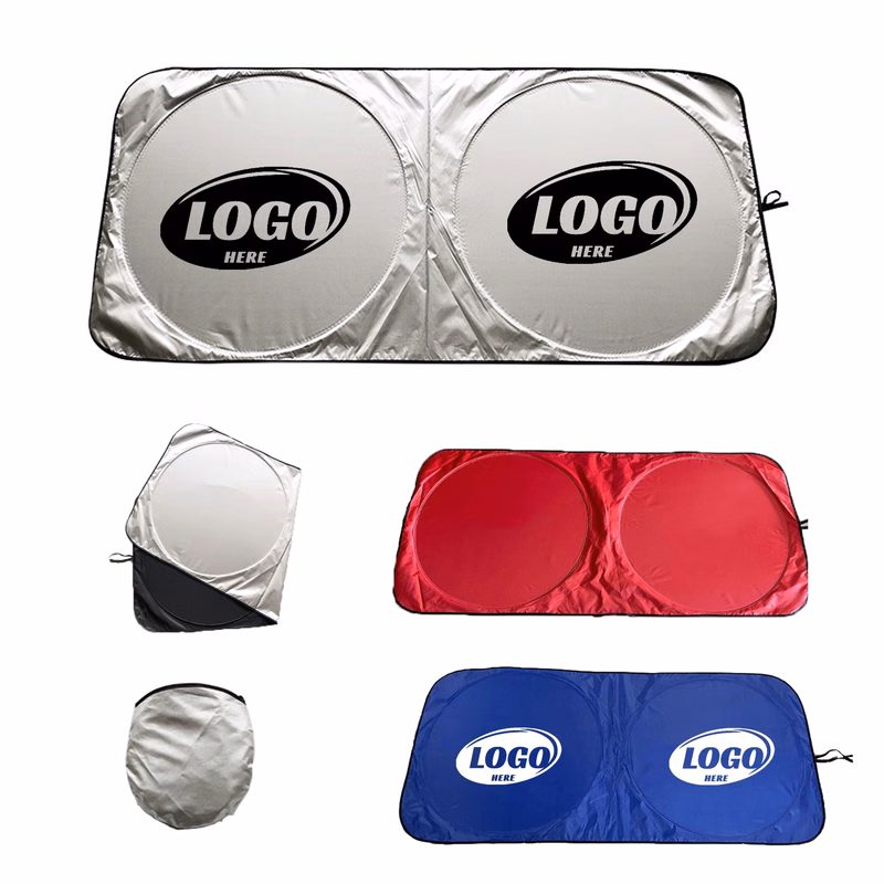 Full Color Car Windshield Sun Shade with Pouch MOQ 100PCS