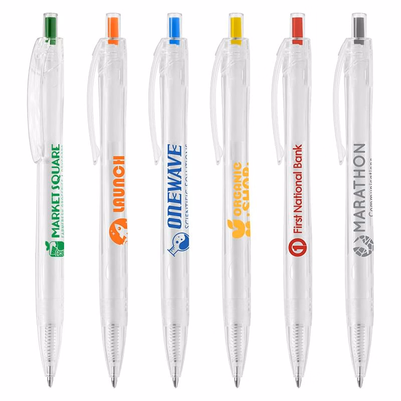 Aqua Clear - Eco Recycled PET Plastic Pen - Full Color 