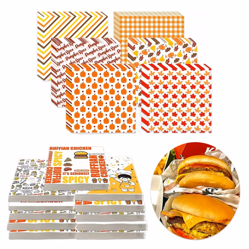 12 inches Custom Food Paper MOQ1000