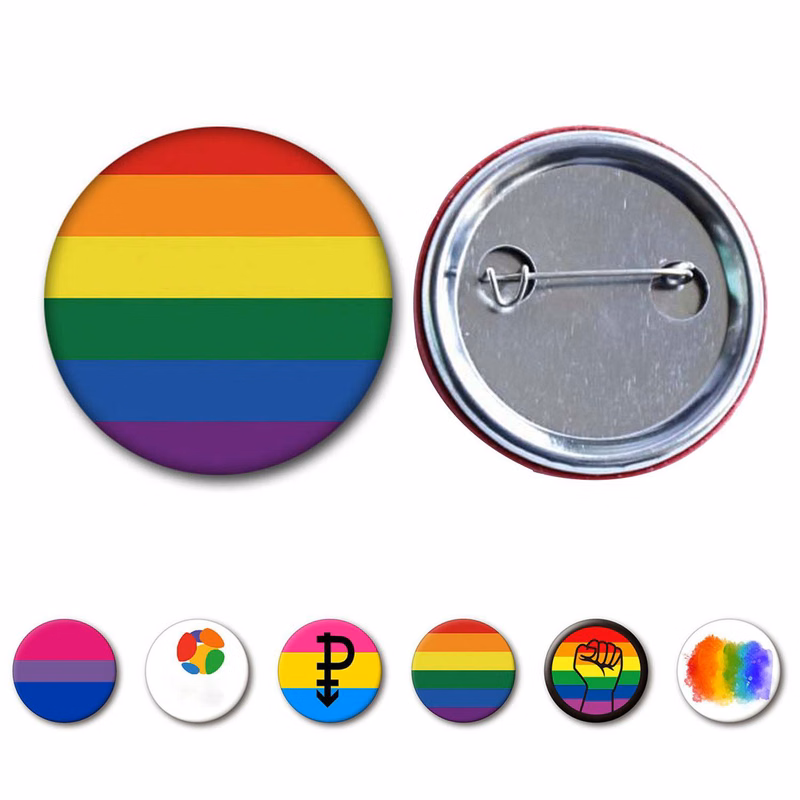Rainbow Button Badge Pride Pins