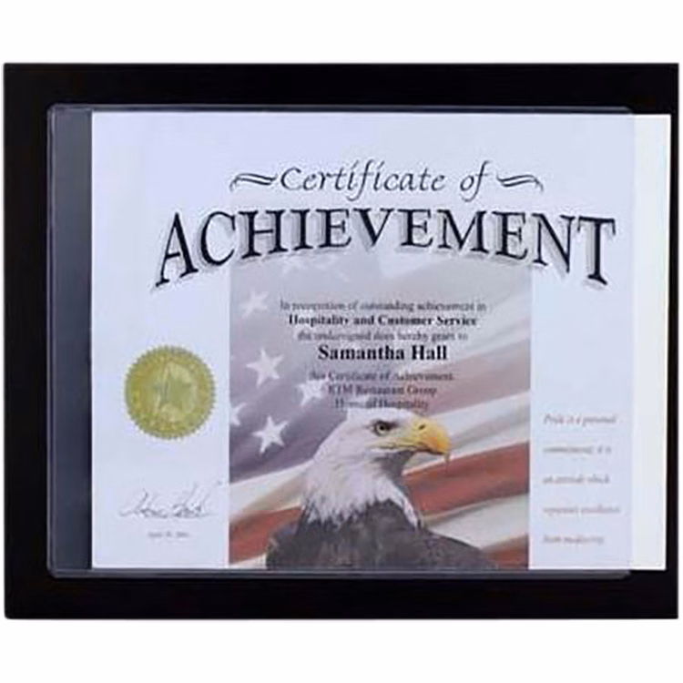 Pocket Slide In Certificate Plaque-Slim Line