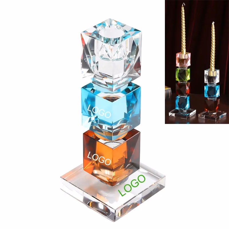 Colored Crystal Candlesticks