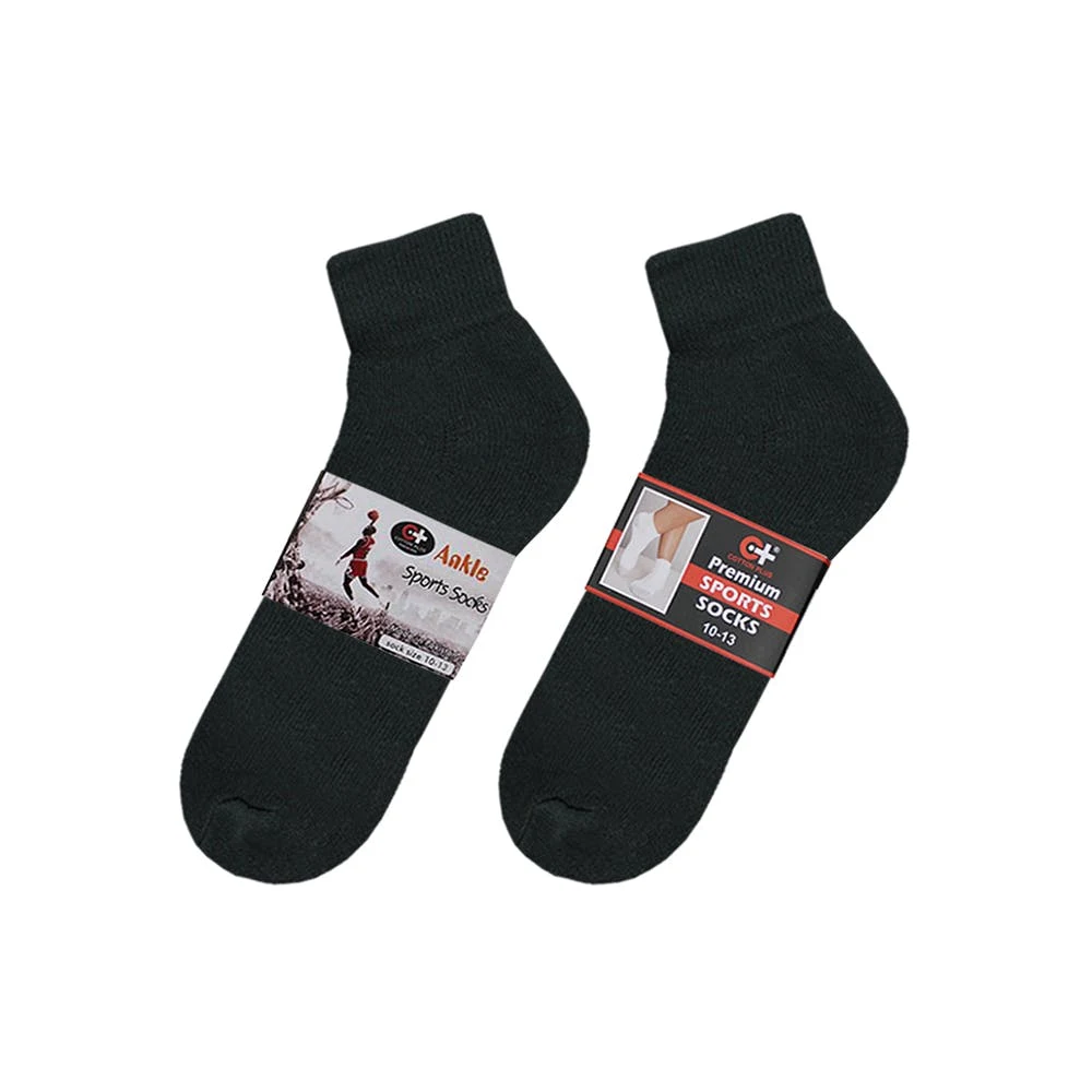 Men's Ankle Socks - Black 10-13 1