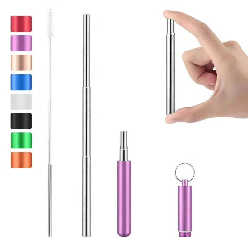 Portable And Environmentally Friendly Foldable Telescopic Straw 1