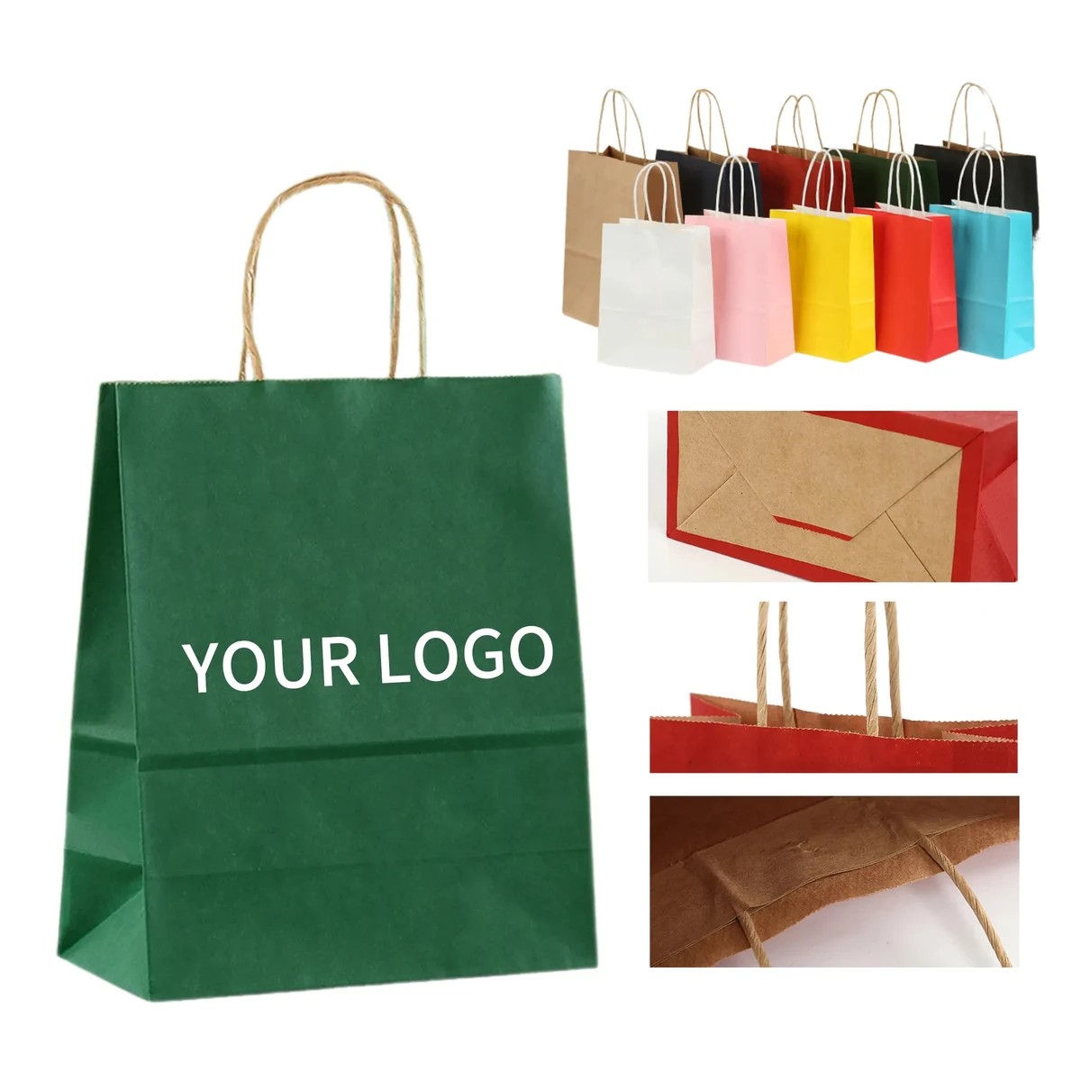 Kraft Paper Gift Bag with Handles 1