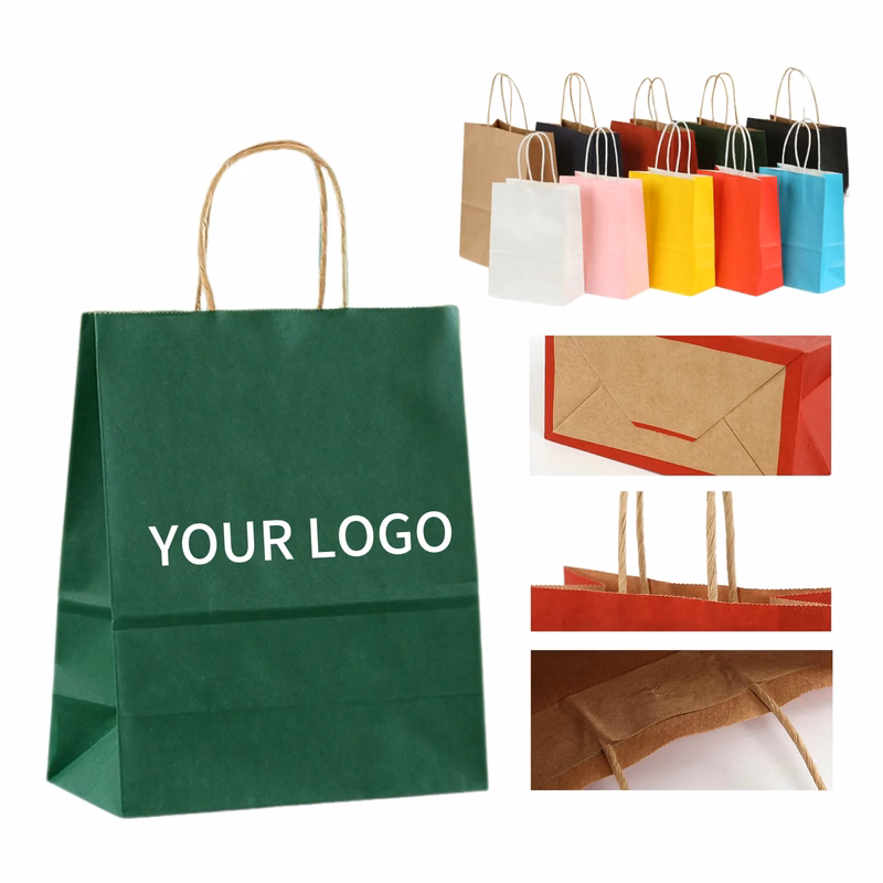 Kraft Paper Gift Bag with Handles