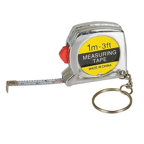 Key Chain Tape Measure Chrome 1