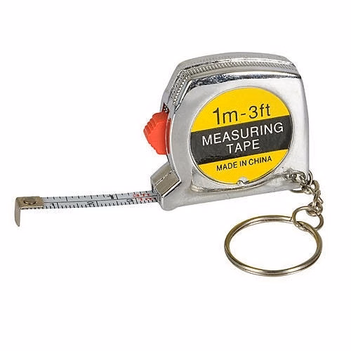 Key Chain Tape Measure Chrome