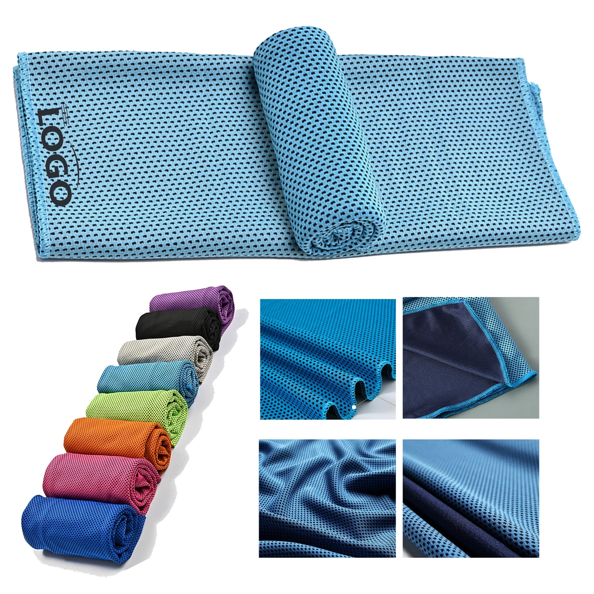 39.4"x 11.8" Custom Quick Dry Cooling Ice Towel 1