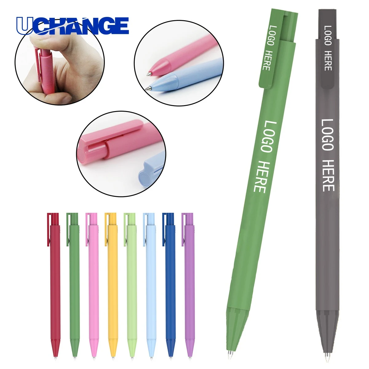Macaron Color Retractable Ballpoint Pen for Style, custom pen with logo imprint 1
