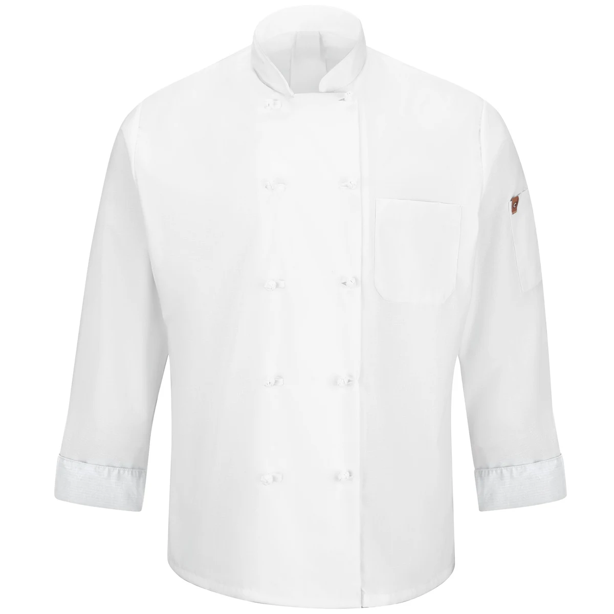 Red Kap® Men's Ten Knot Button Chef Coat with OilBlok + MIMIX® 1