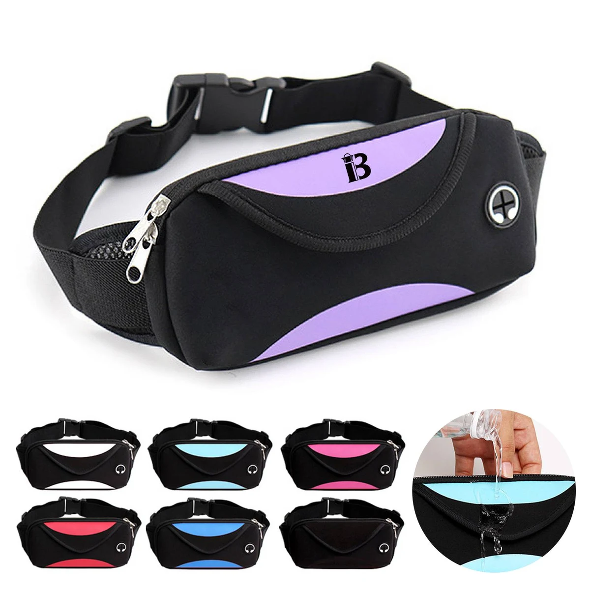 Outdoor Polyester Sports Waist Bag With Earphone Port 1