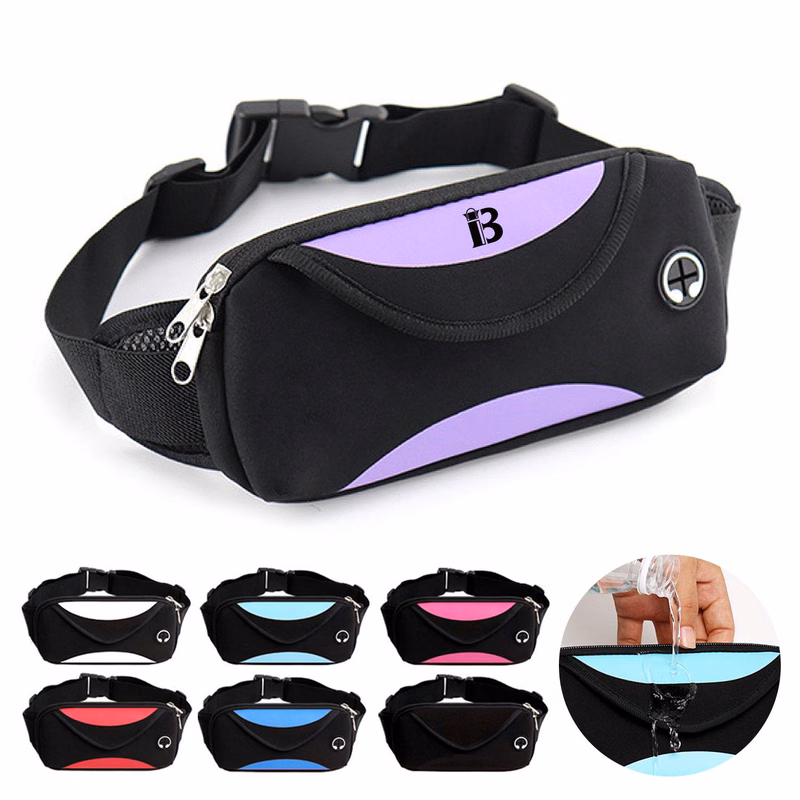 Outdoor Polyester Sports Waist Bag With Earphone Port