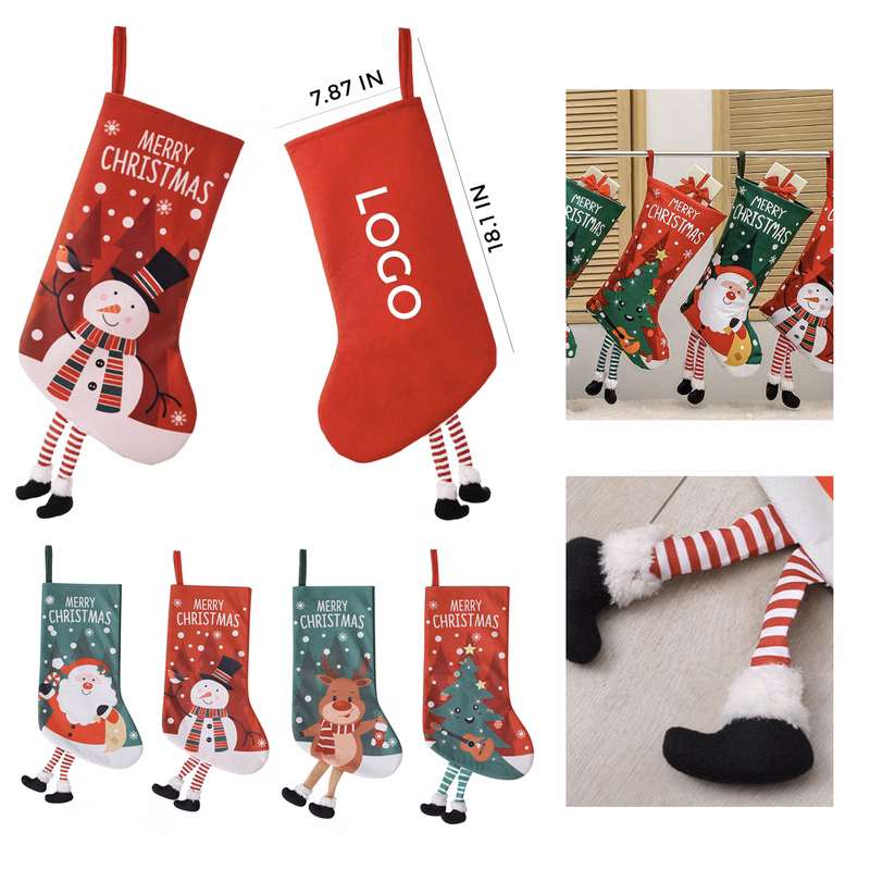 MOQ 10 PCS Plush Christmas Sock
