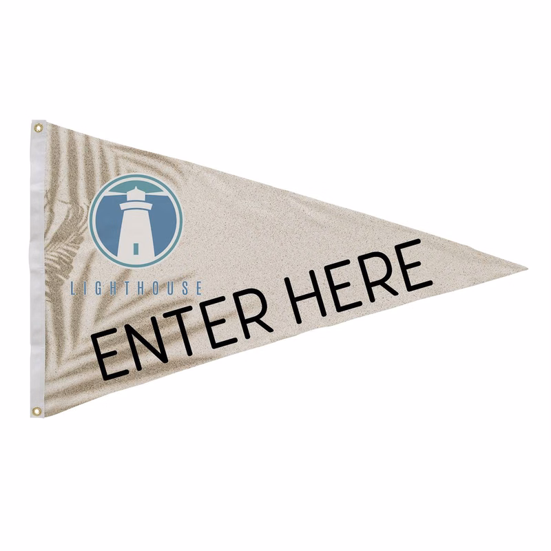 2.5' x 4' Polyester Pennant Flag Single-Sided