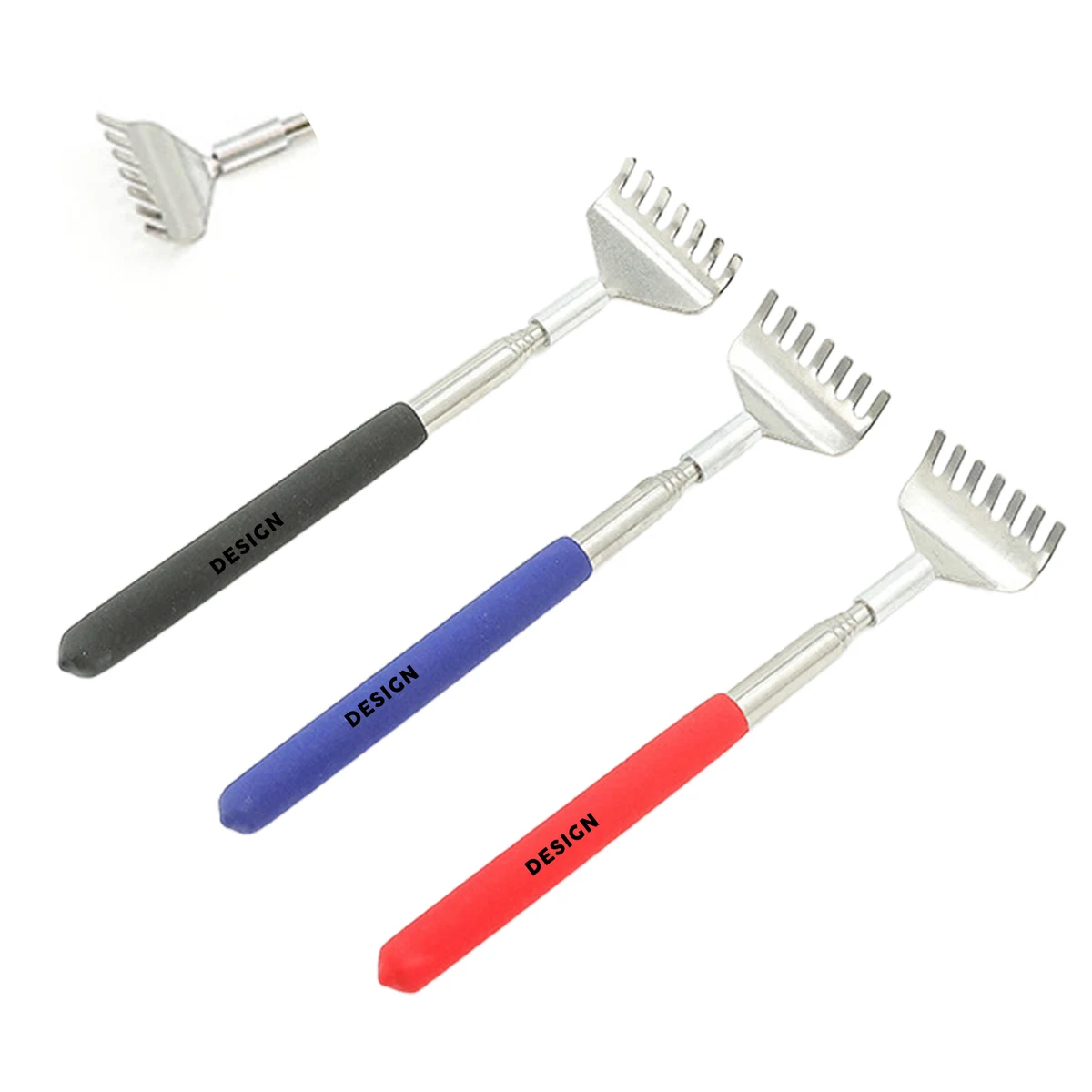 MOQ 50 Retractable Stainless Steel Back Scratcher Portable 1