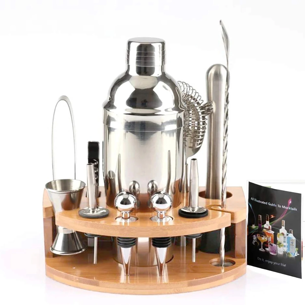 12 Pieces Stainless Steel Tool Cocktail Shaker Set 1