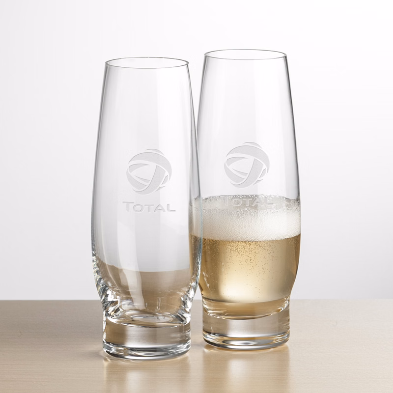 Glenarden Stemless Flute - Deep Etch