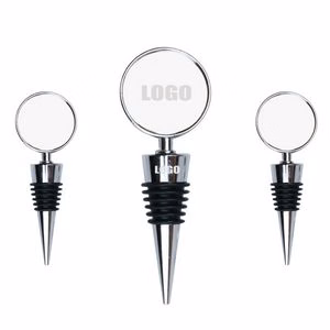 Elegant Big Round Medal Wine Bottle Stopper