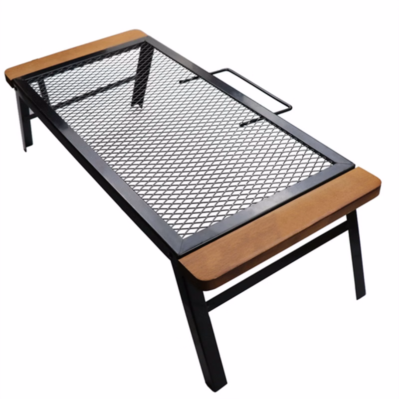 Collapsible Barbecue Iron Table with Handle