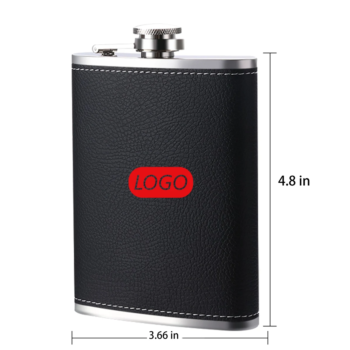 8oz Stainless Steel Flask, custom water bottle with logo imprint 1