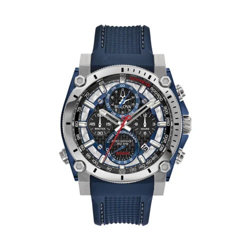 Bulova Men's Icon Chronograph Blue Strap Watch 1