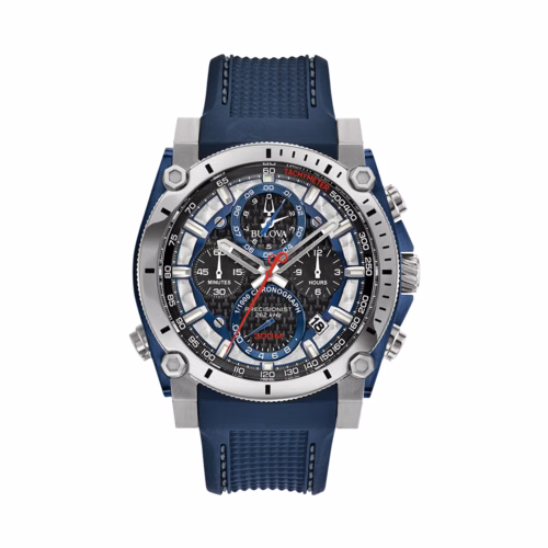 Bulova Men's Icon Chronograph Blue Strap Watch