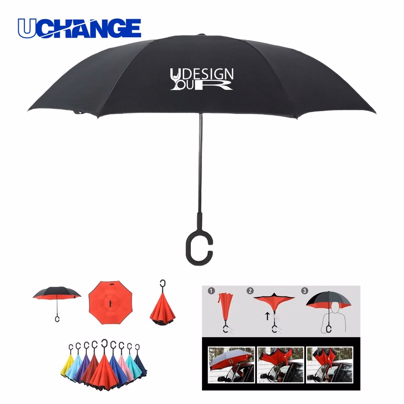 C Handle Reverse Umbrella for Rain
