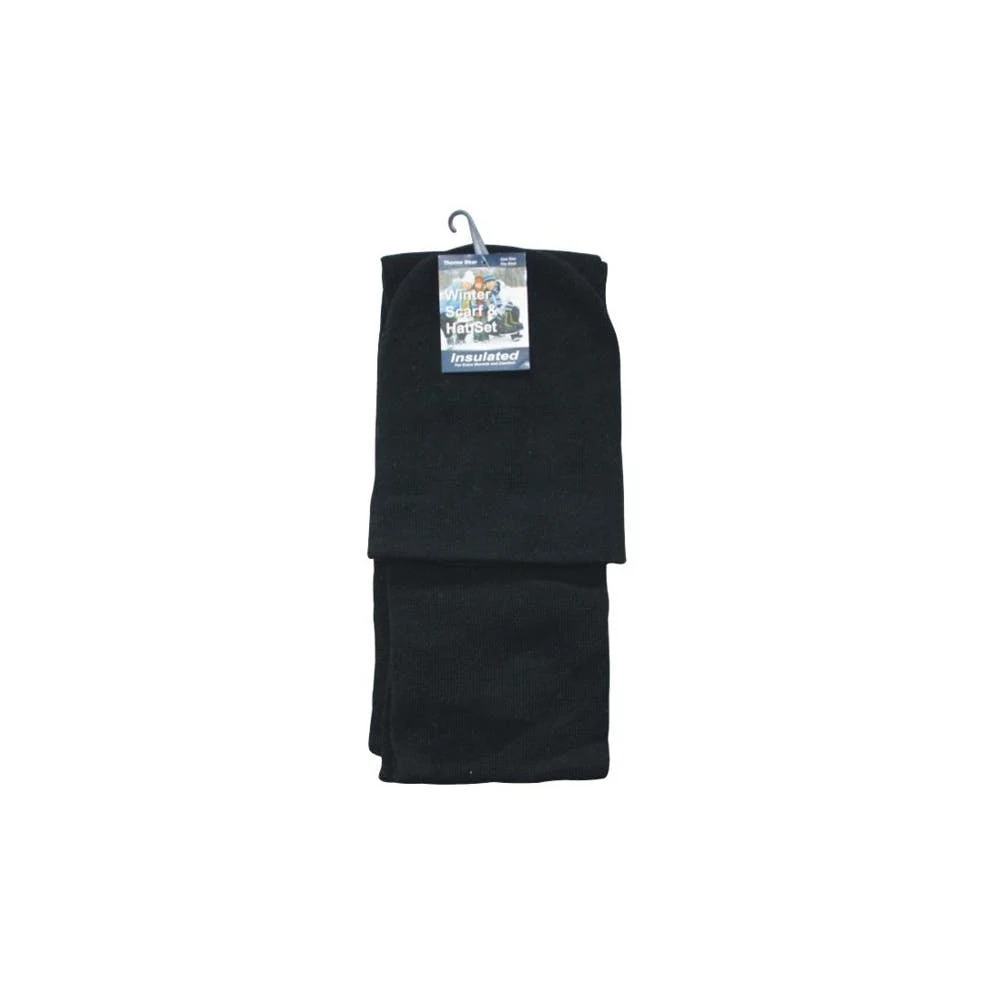 Scarf and Hat Set Black 1