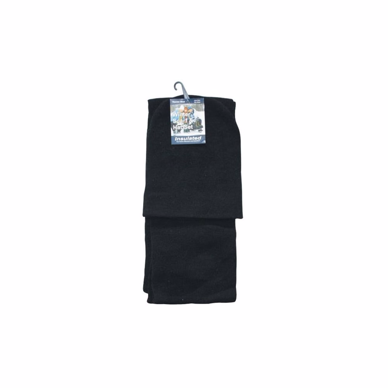 Scarf and Hat Set Black